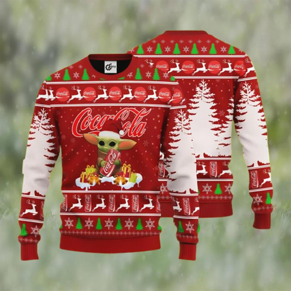 Baby yoda hug coca cola ugly christmas sweater Christmas Ugly Sweater