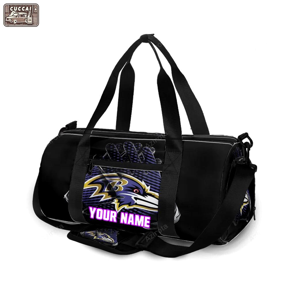Baltimore ravens hands personalized name travel bag gym bag 1795 Travel Bag