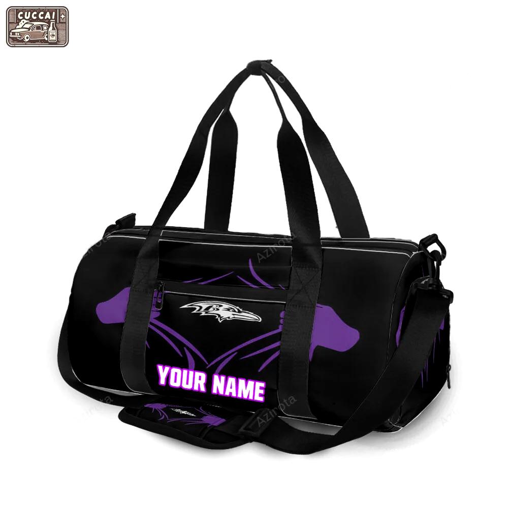 Baltimore ravens hands2 personalized name travel bag gym bag 429 Travel Bag