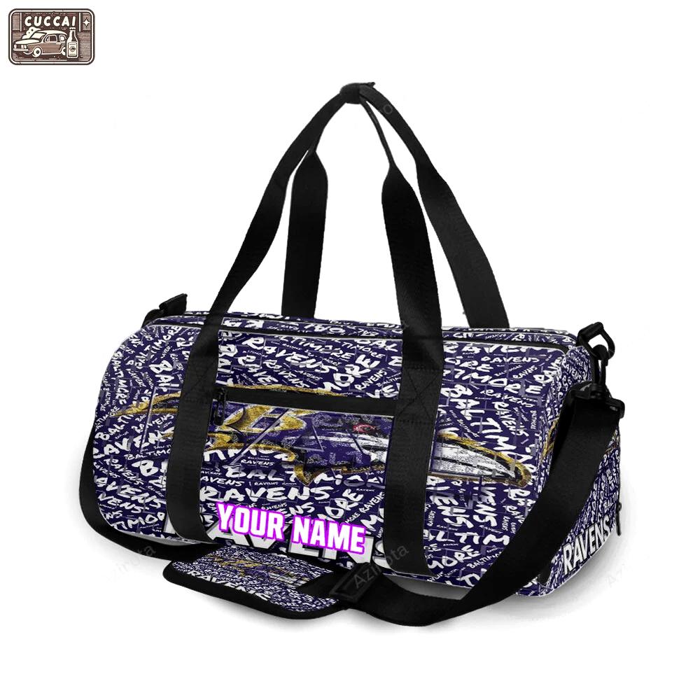 Baltimore ravens logo11 personalized name travel bag gym bag 363 Travel Bag