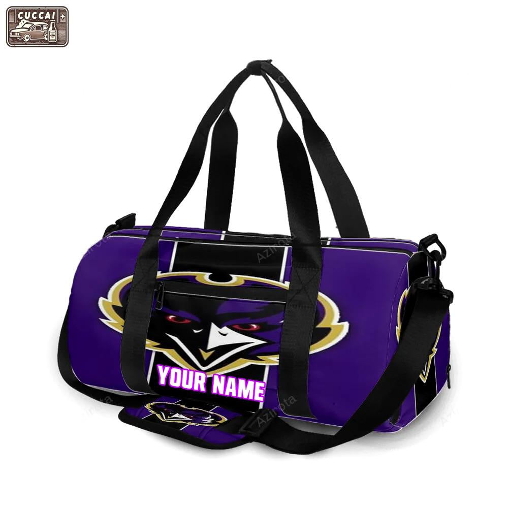 Baltimore ravens logo12 personalized name travel bag gym bag 1047 Travel Bag