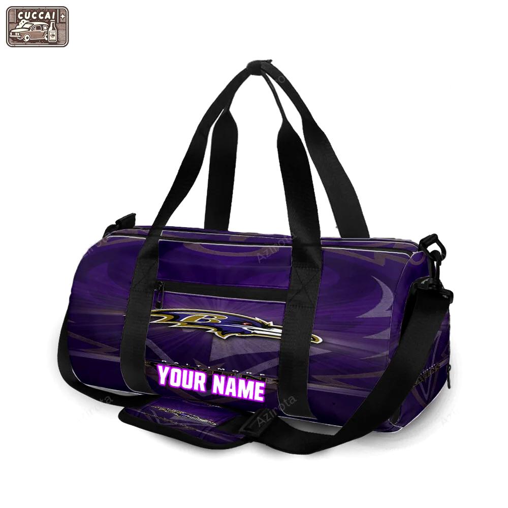 Baltimore ravens logo2 personalized name travel bag gym bag 909 Travel Bag