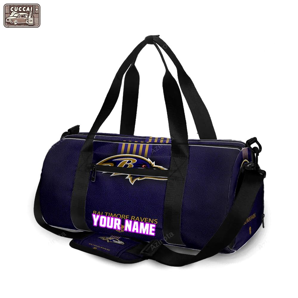 Baltimore ravens logo6 personalized name travel bag gym bag 1173 Travel Bag