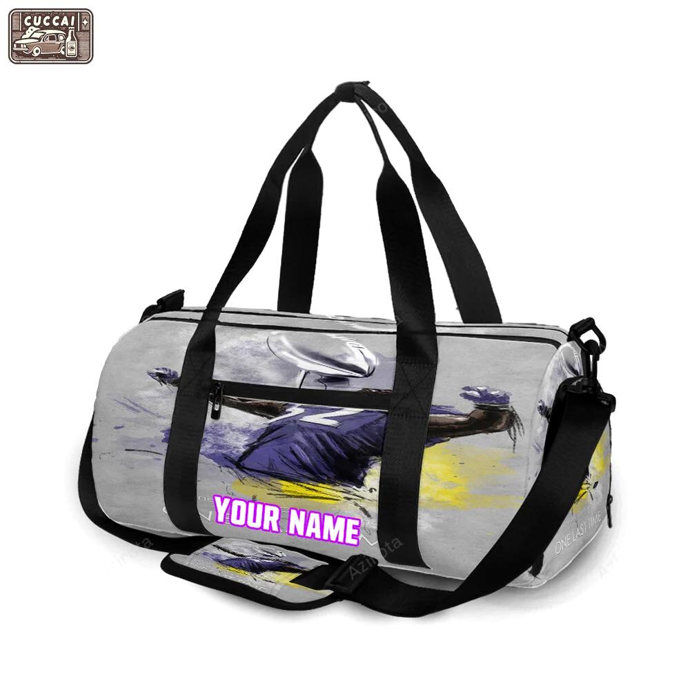 Baltimore ravens ray lewis 52 v4 one last time personalized name travel bag gym bag 1074 Travel Bag