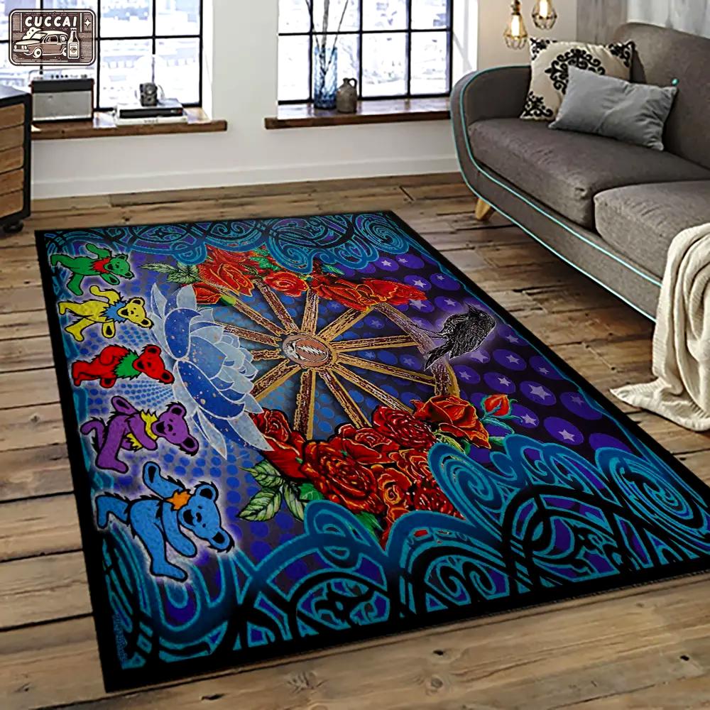 Band grateful dead music carpet rectangle area rug for living room bedroom decor grd25 Rectangle Rug
