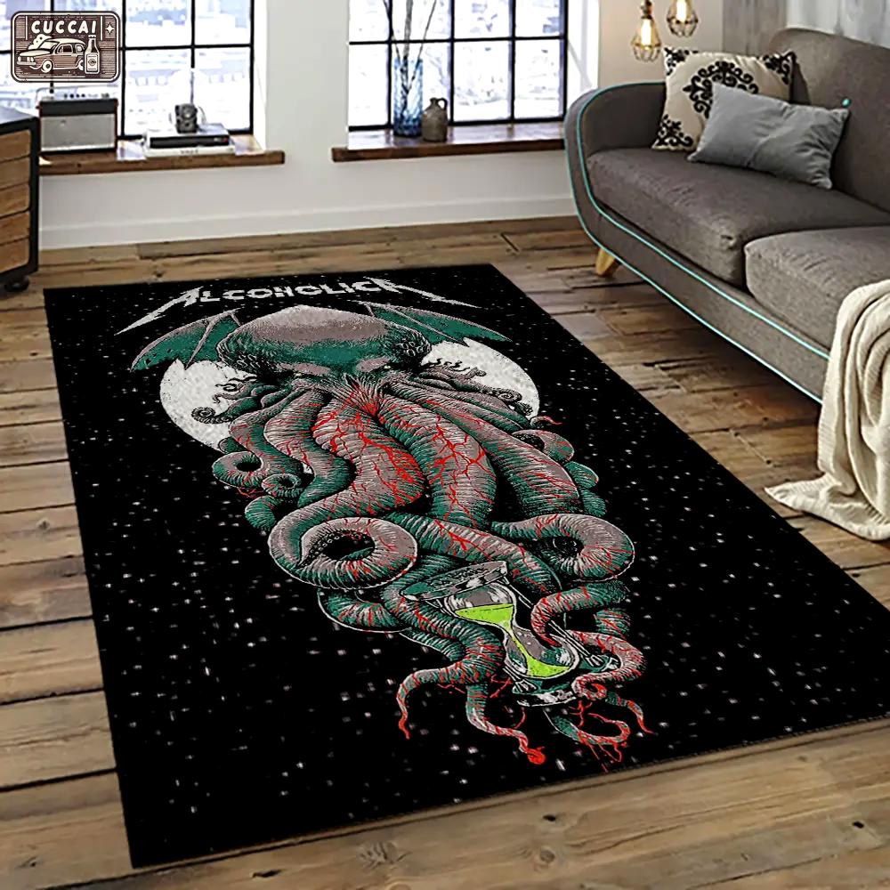 Band metallica music carpet rectangle area rug for living room bedroom decor ma62 Rectangle Rug