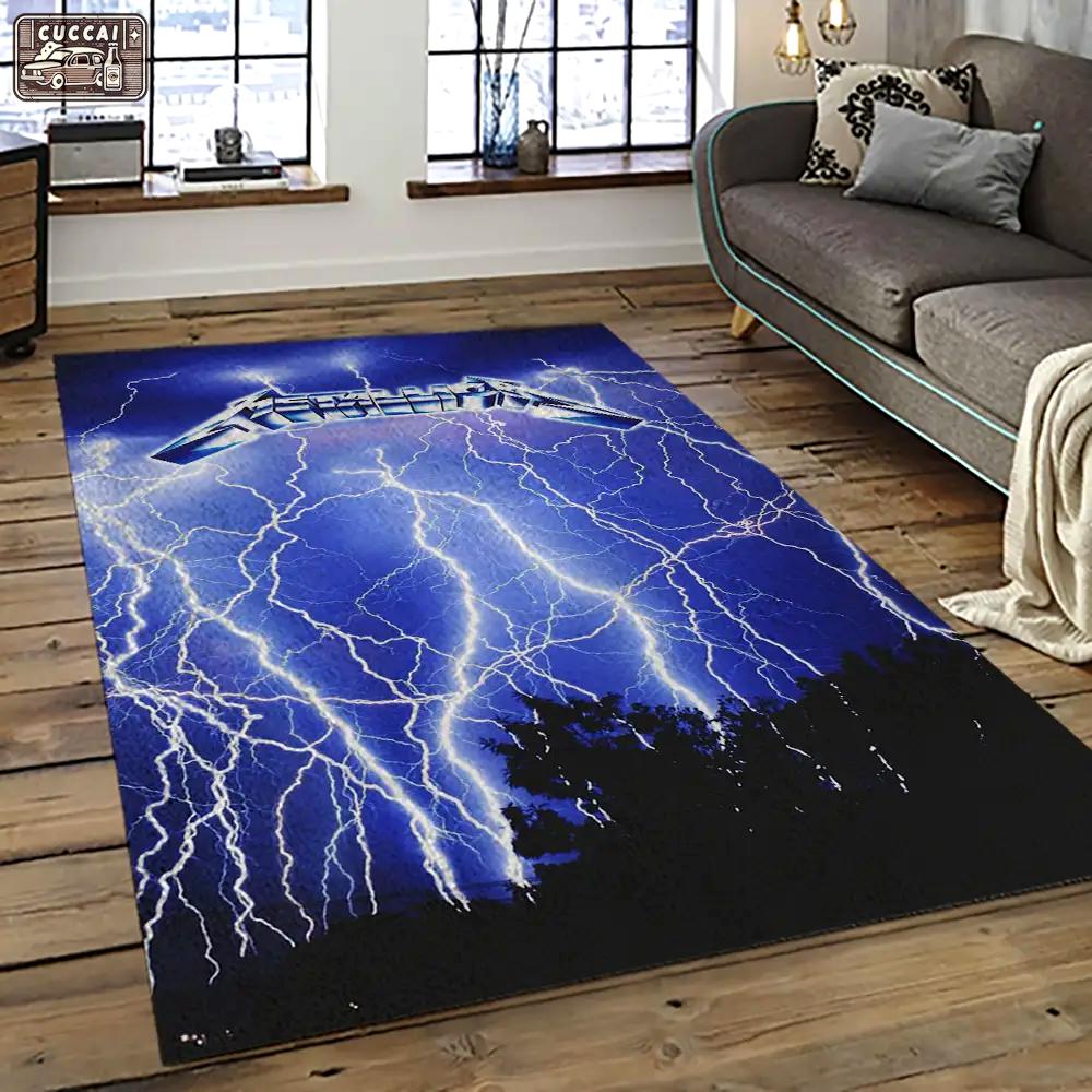 Band metallica music carpet rectangle area rug for living room bedroom decor ma75 Rectangle Rug