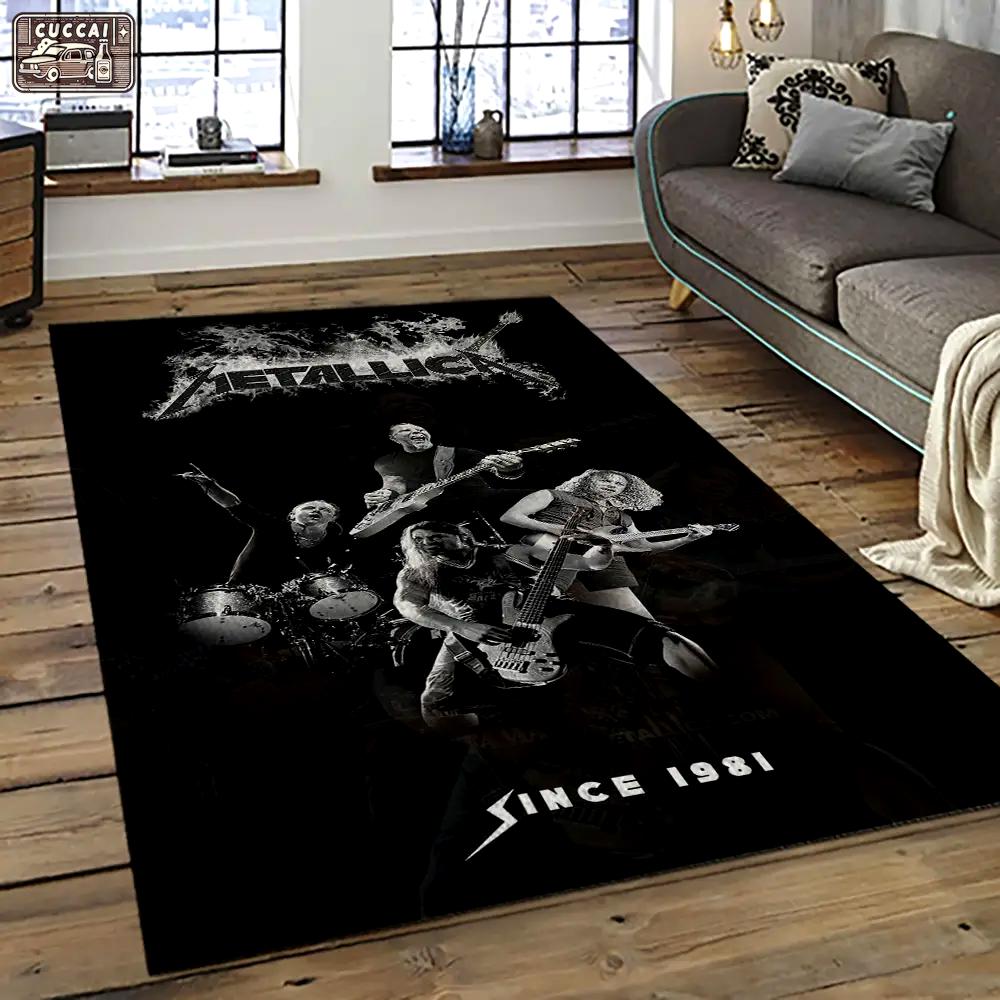 Band metallica music carpet rectangle area rug for living room bedroom decor ma86 Rectangle Rug