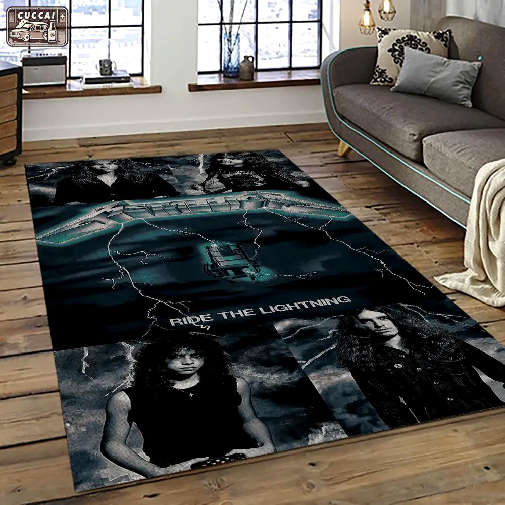 Band metallica music carpet rectangle area rug for living room bedroom decor ma90 Rectangle Rug