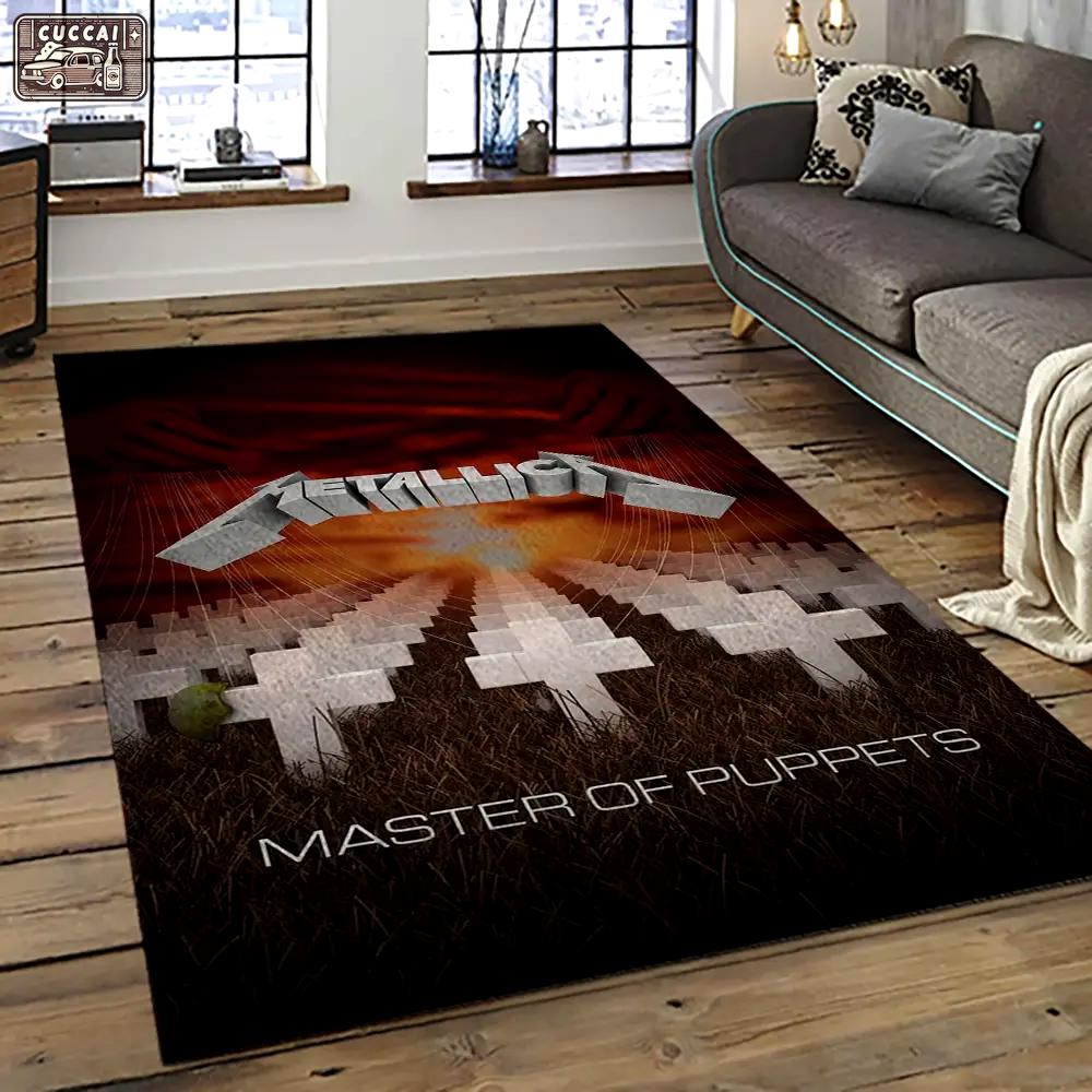 Band metallica music carpet rectangle area rug for living room bedroom decor ma91 Rectangle Rug