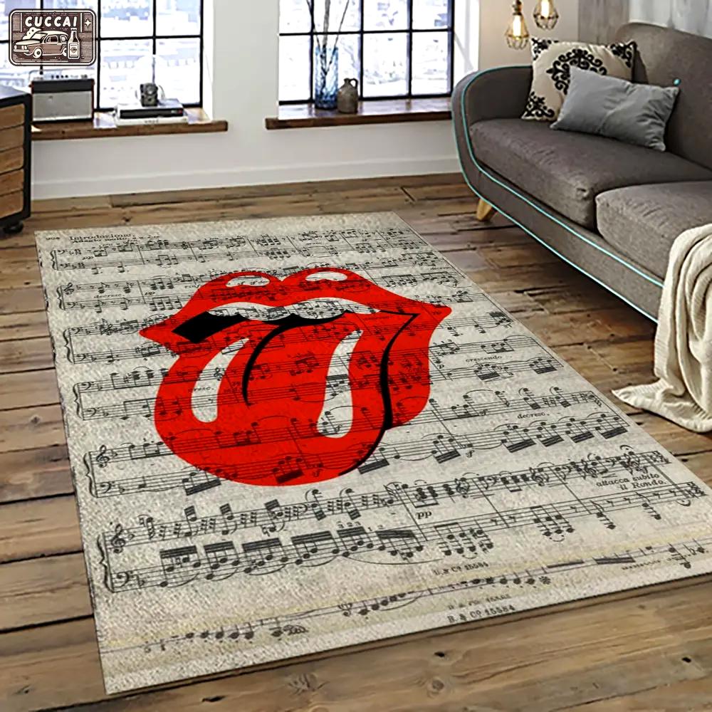 Band the rolling stones music carpet rectangle area rug for living room bedroom decor trs56 Rectangle Rug