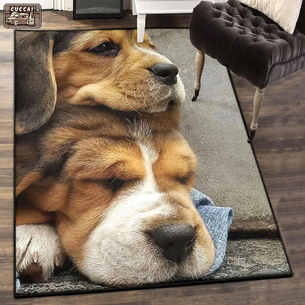 Beagle dog outdoor carpet, beagle rug Rectangle Rug