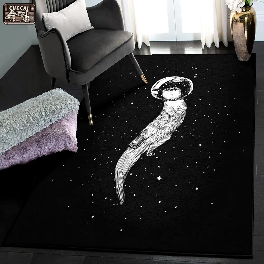 Black non shedding area rug, ferret black gs cl rug Rectangle Rug