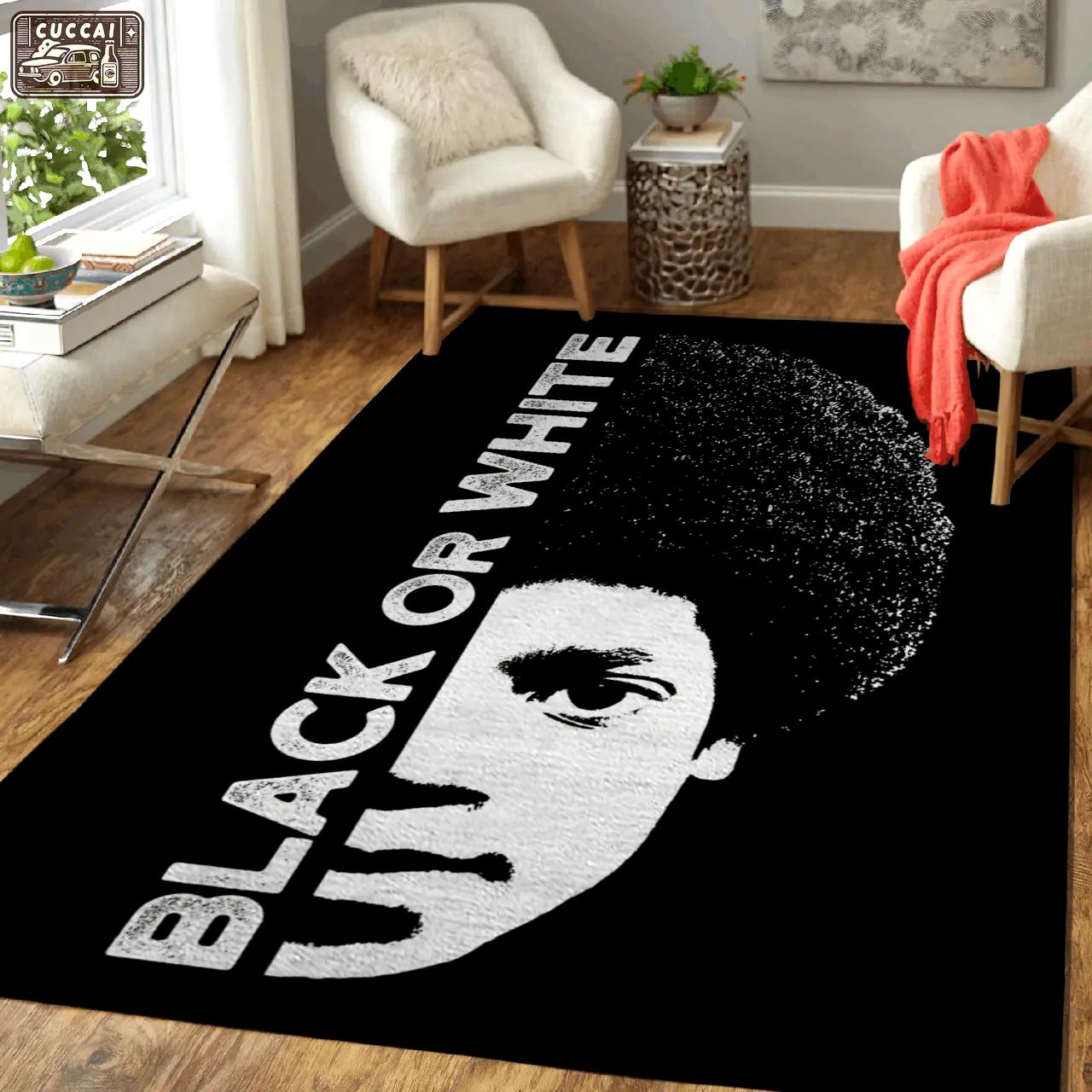 Black or white music art for fans area rug living room carpet rug regtangle carpet floor decor home decor Rectangle Rug