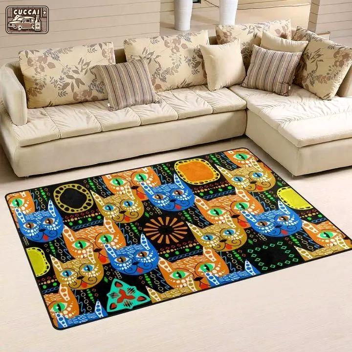 Blue cat dhc0809017m rug living room rug home decor Rectangle Rug