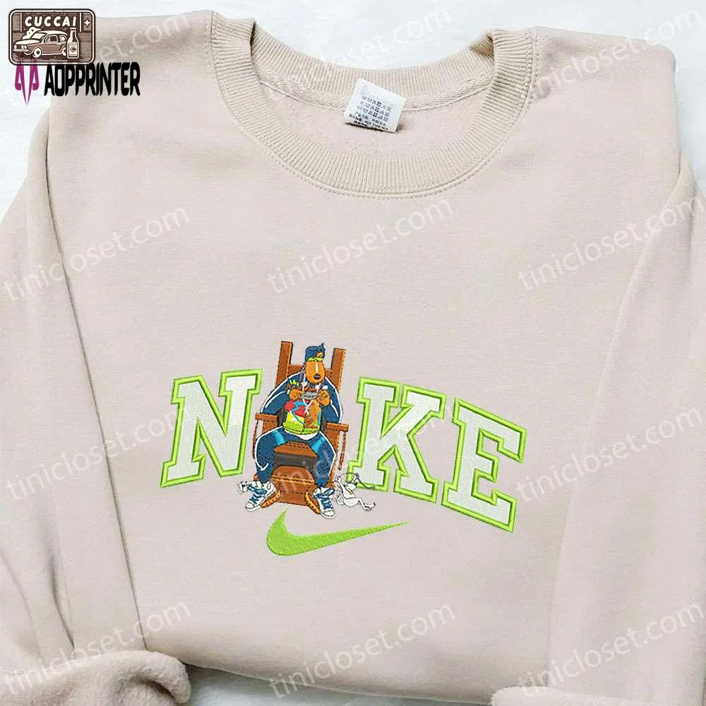 Bodr x nike music embroidered shirt: celebrity-inspired nike design for ultimate style! Embroidered Shirt