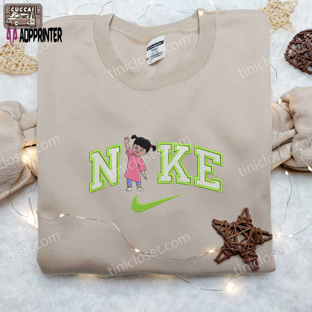 Boo x nike & monster inc embroidered shirts: customized and stylish nike apparel Embroidered Shirt