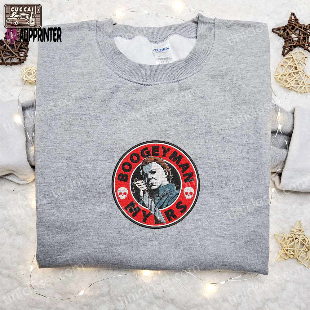 Boogeyman myers embroidered shirt: rise of horror movie apparel perfect halloween gift Embroidered Shirt