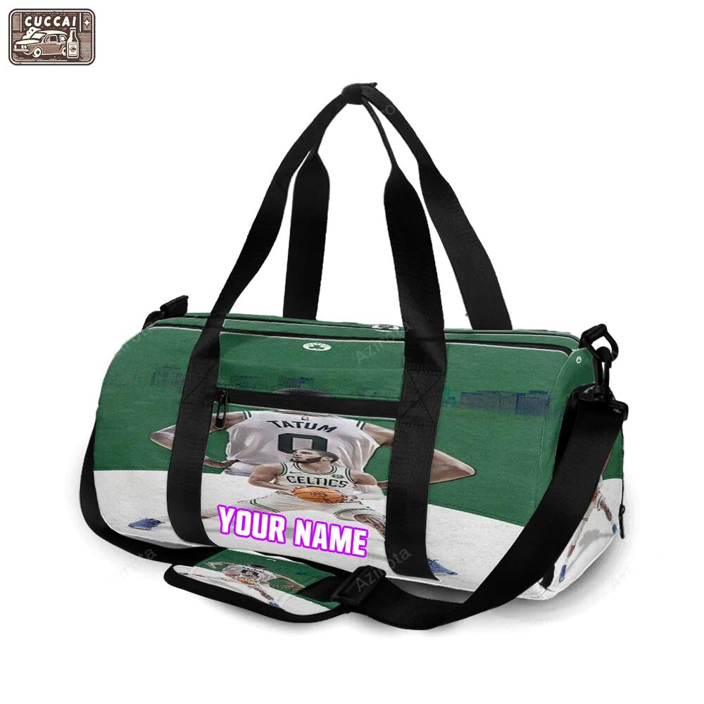 Boston celtics jayson tatum front back city personalized name travel bag gym bag 233 Travel Bag