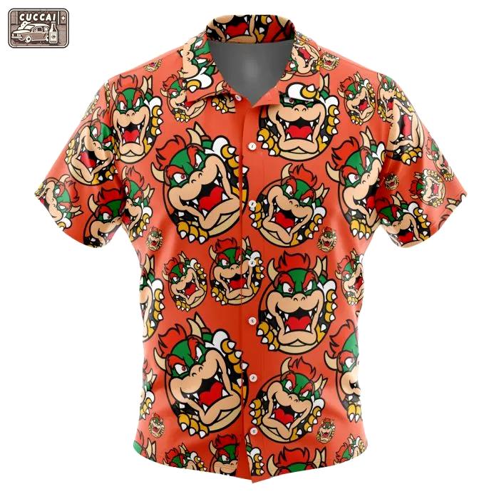 Bowser super mario button up hawaiian shirt Hawaii Shirt Shorts & Flip Flops