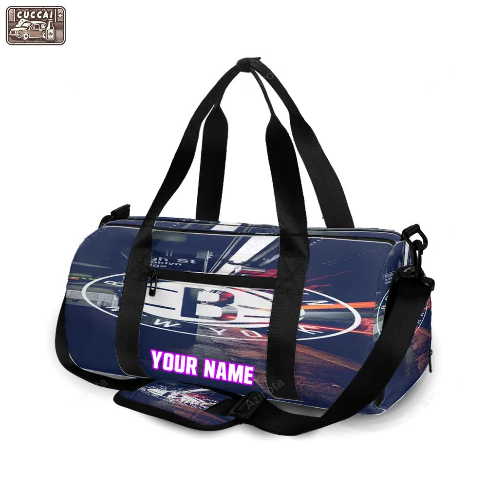 Brooklyn nets ball subway station personalized name travel bag gym bag 447 Travel Bag