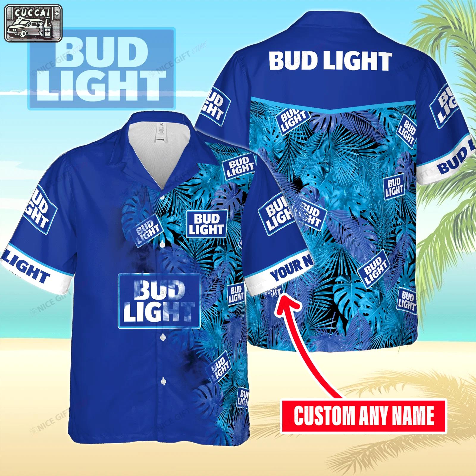 Bud light custom name  hawaiian shirt for men and women Hawaii Shirt