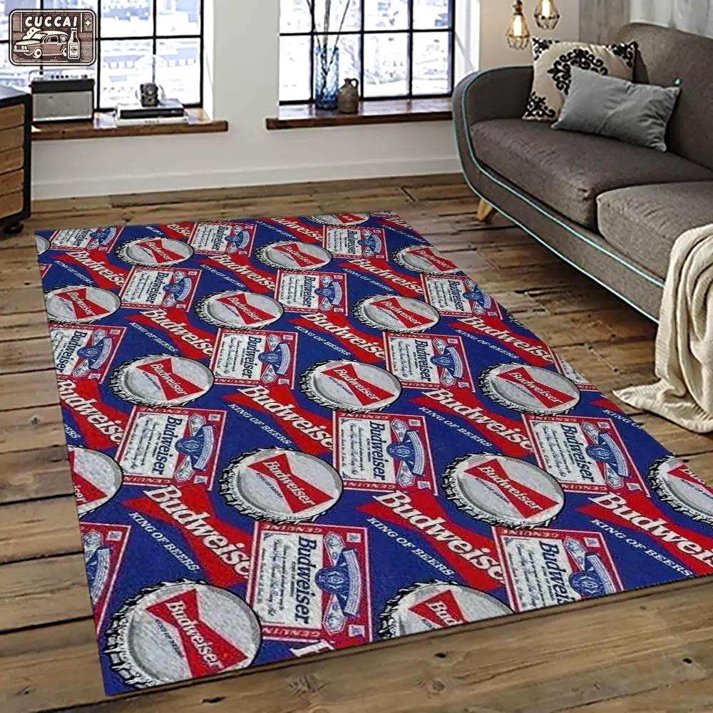 Budweiser american style beer retangle carpet area rug home decor gift best present for friends bw28 Rectangle Rug