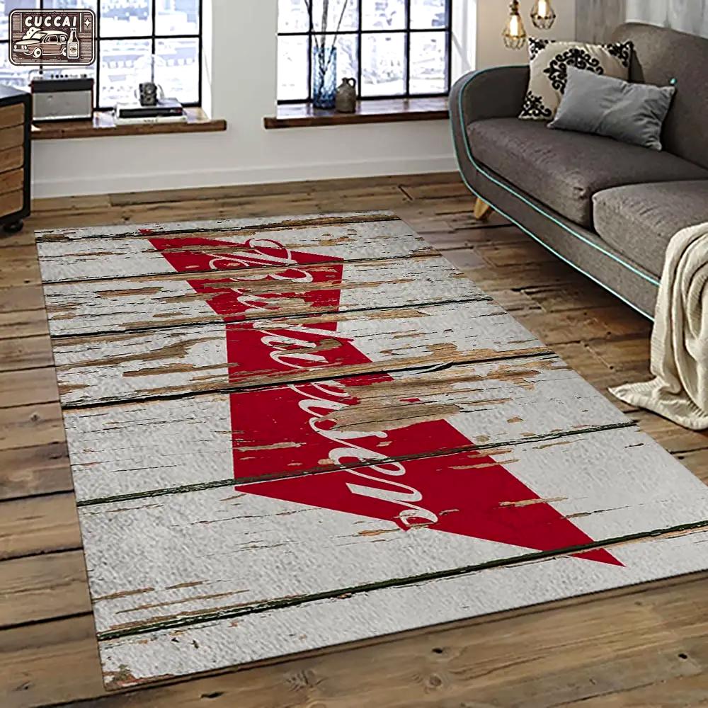 Budweiser american style beer retangle carpet area rug home decor gift best present for friends bw8 Rectangle Rug