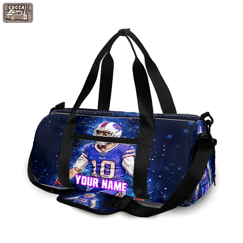 Buffalo bills 10 cole beasley personalized name travel bag gym bag 1634 Travel Bag
