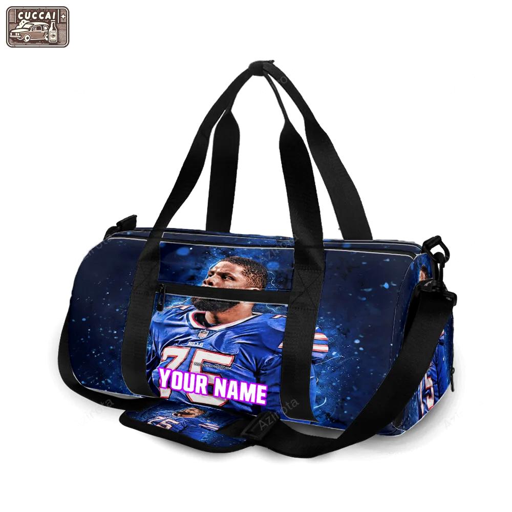 Buffalo bills 75 darryl williams personalized name travel bag gym bag 13 Travel Bag
