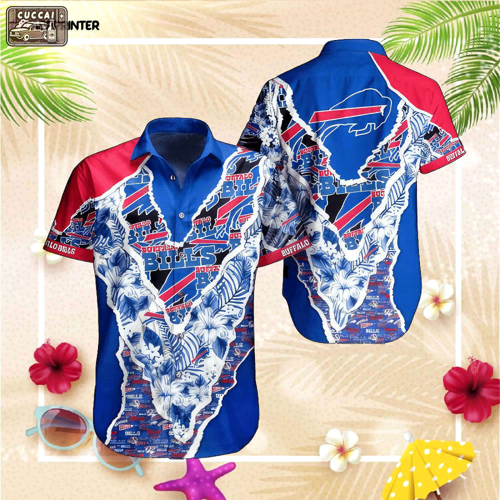 Buffalo bills hawaiian shirt tropical flower gift for fans nfl Hawaii Shirt
