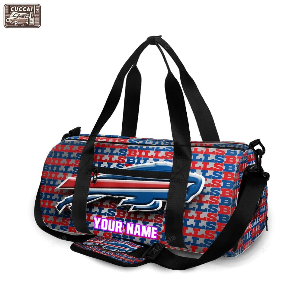 Buffalo bills logo v12 personalized name travel bag gym bag 1764 Travel Bag