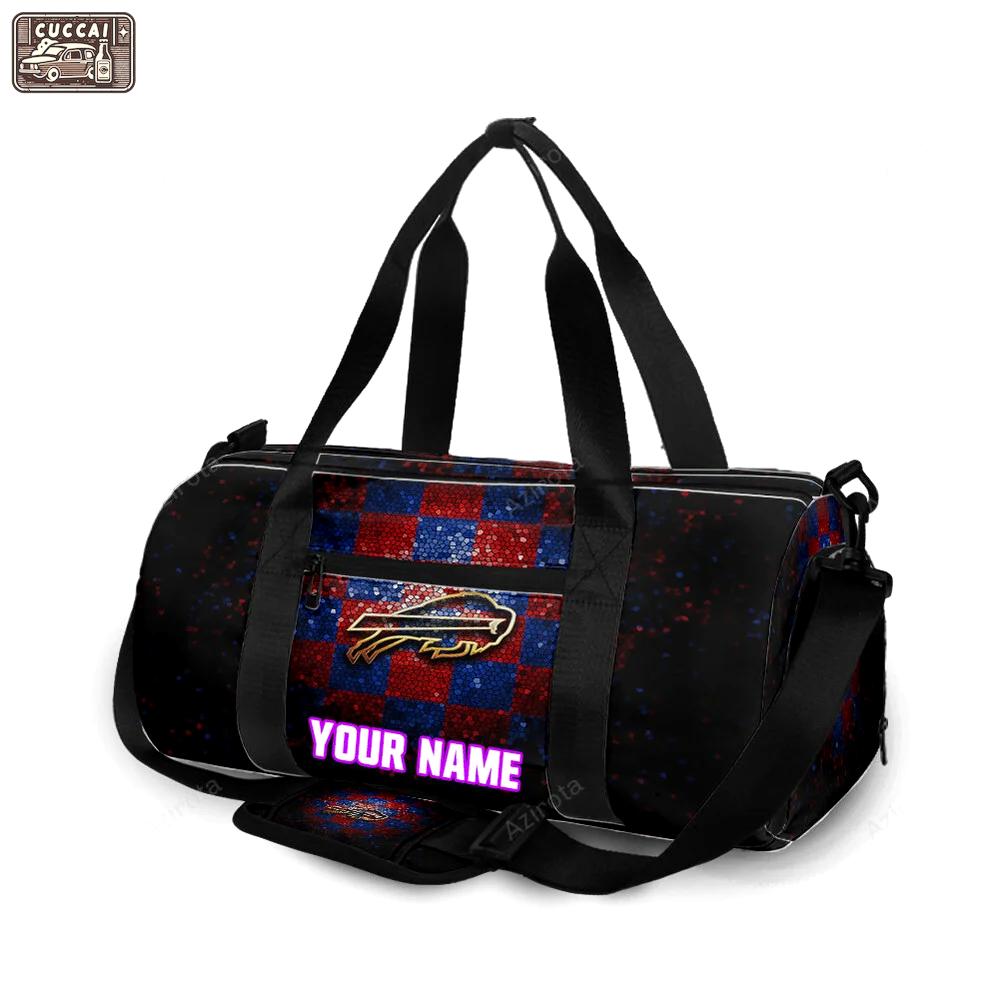 Buffalo bills logo v2 personalized name travel bag gym bag 121 Travel Bag