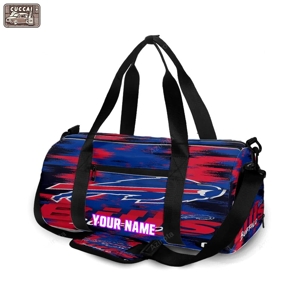 Buffalo bills logo v4 personalized name travel bag gym bag 927 Travel Bag