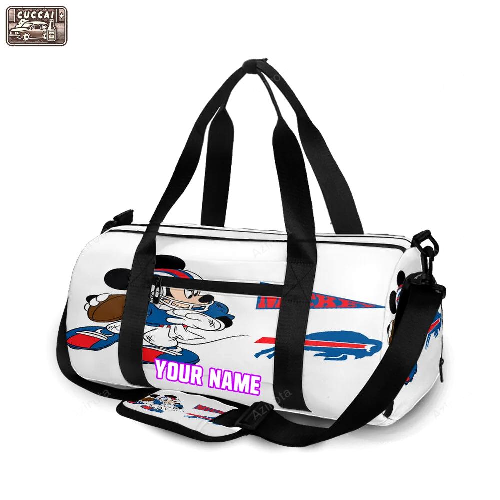 Buffalo bills mickey v1 personalized name travel bag gym bag 48 Travel Bag