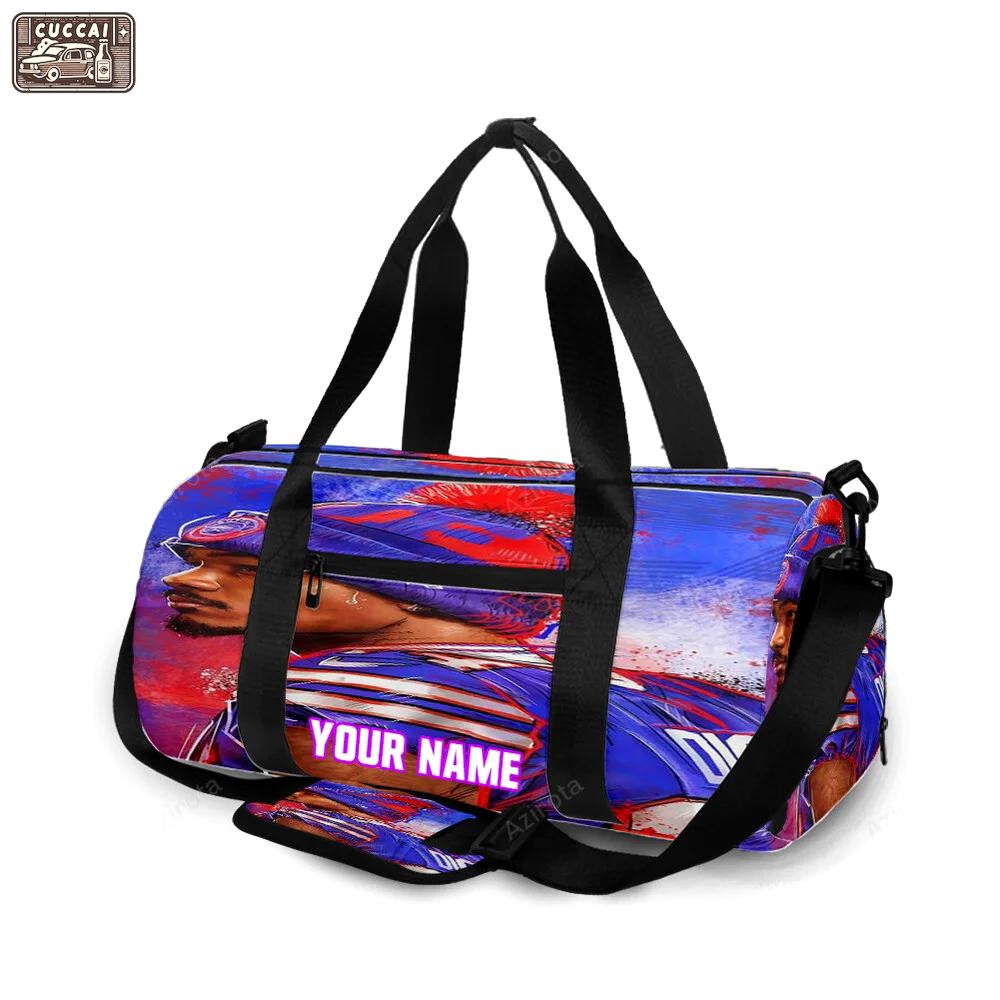 Buffalo bills stefon diggs v1 personalized name travel bag gym bag 2155 Travel Bag