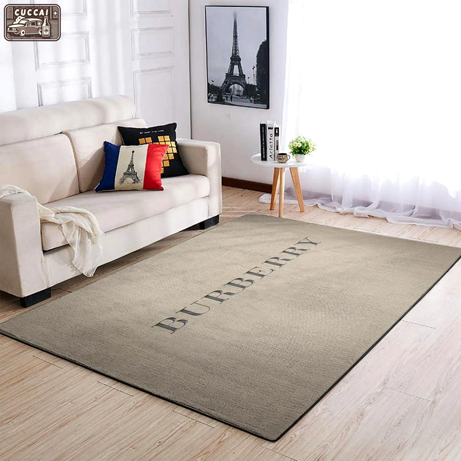 Burberry logo type 220. Upgrade Your Living Room with Luxury Home Decor: Area Carpets, Floor Decor, Door Mats, and Hot Gift Items with style a High-End Fashion Brand Rectangle Rug