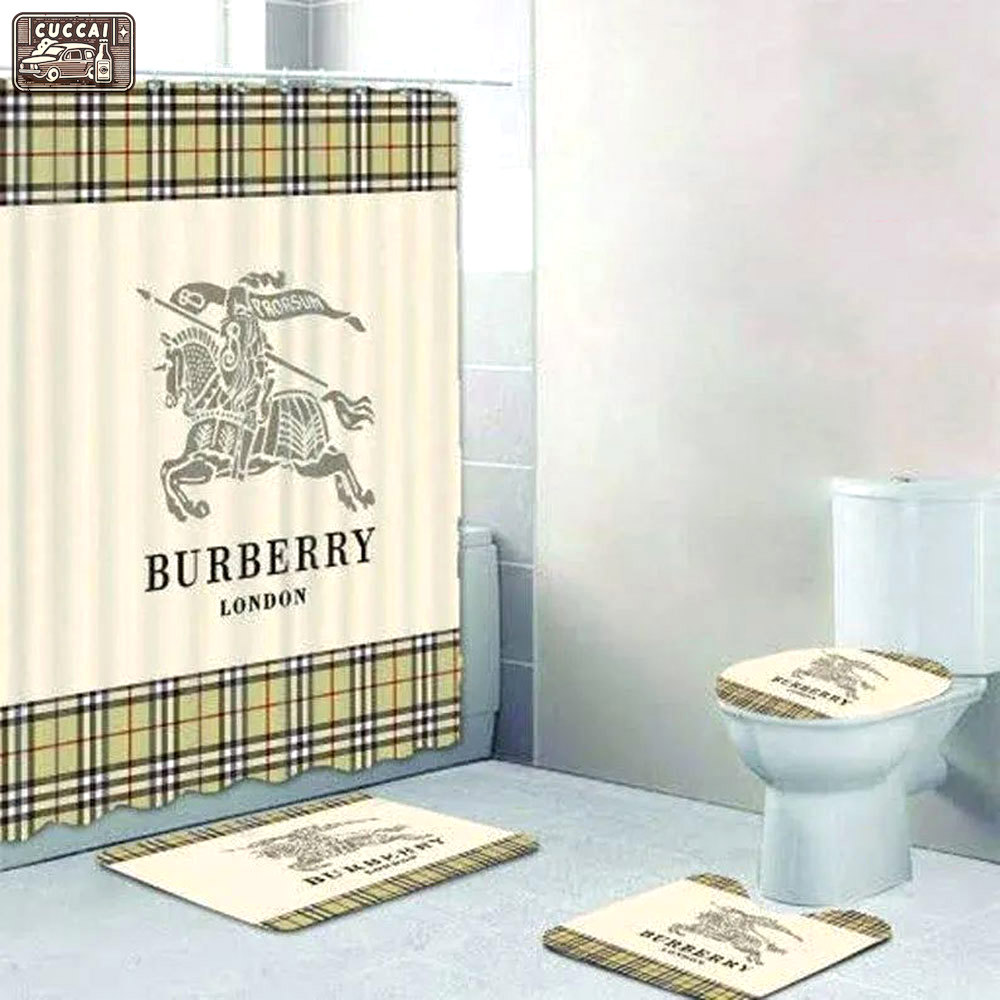 Burberry london bathroom sets bath mat home decor hypebeast luxury fashion brand Bathroom Set