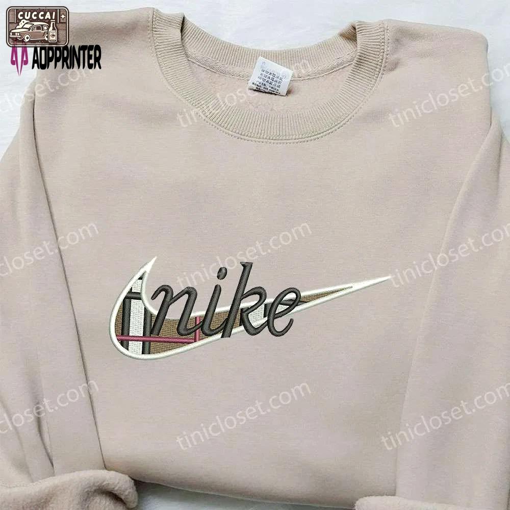Burberry x nike swoosh hoodie & shirt: best birthday gift ideas with nike-inspired embroidery Embroidered Shirt