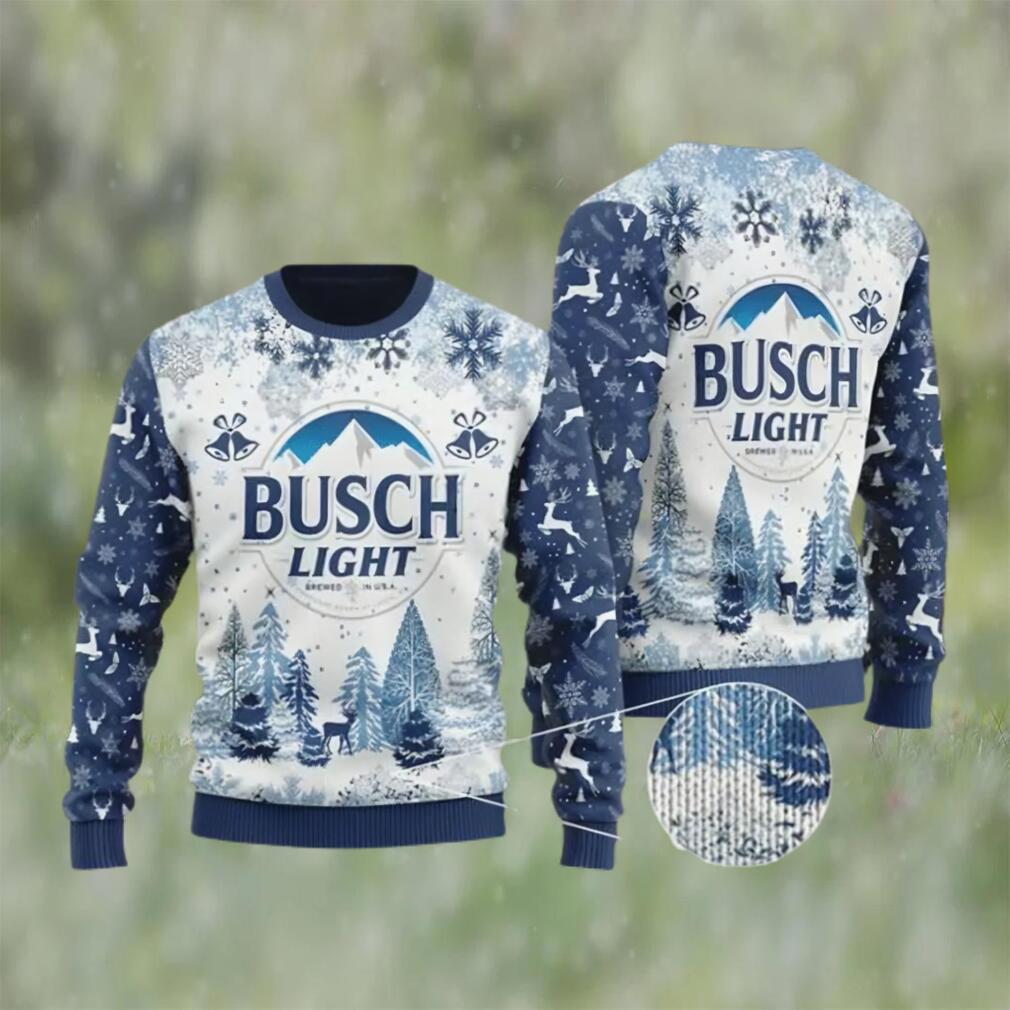 Busch light beer knitted ugly christmas sweater, faux wool sweater, gifts for beer lovers, international beer day, best christmas gifts for 2022 ? prinvity Christmas Ugly Sweater