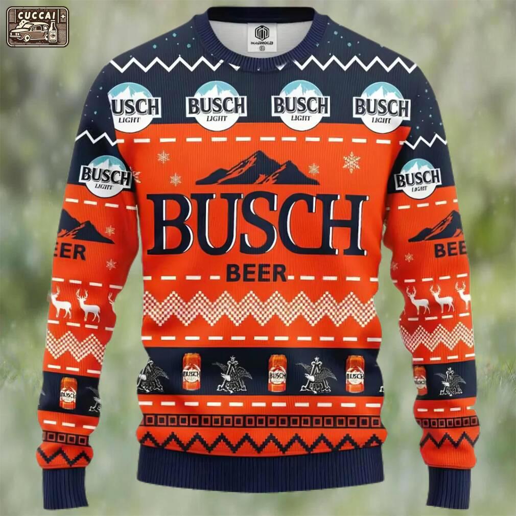 Busch light beer ugly christmas sweater, faux wool sweater, gifts for beer lovers, international beer day, best christmas gifts for 2022 ? prinvity Christmas Ugly Sweater