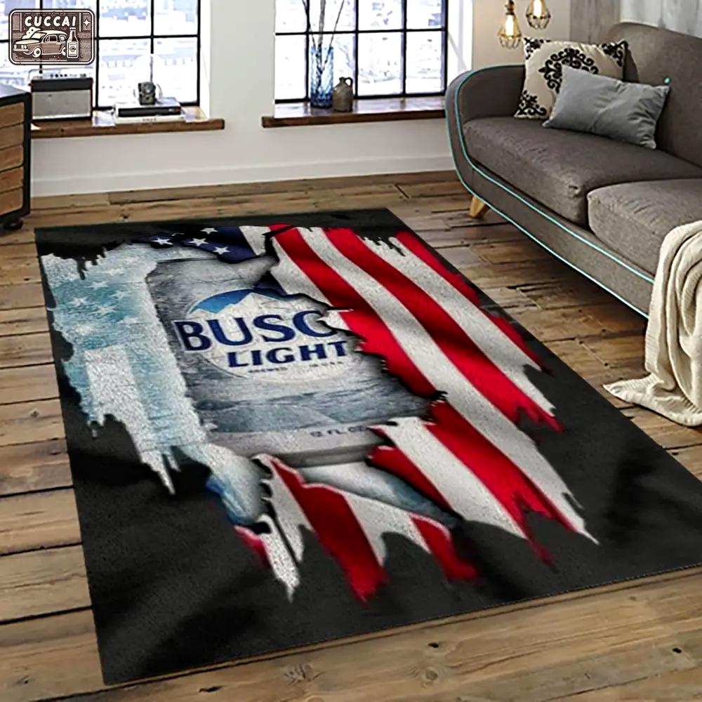 Busch light style living room retangle carpet area rug home decor room decor gift for friends bl27 Rectangle Rug
