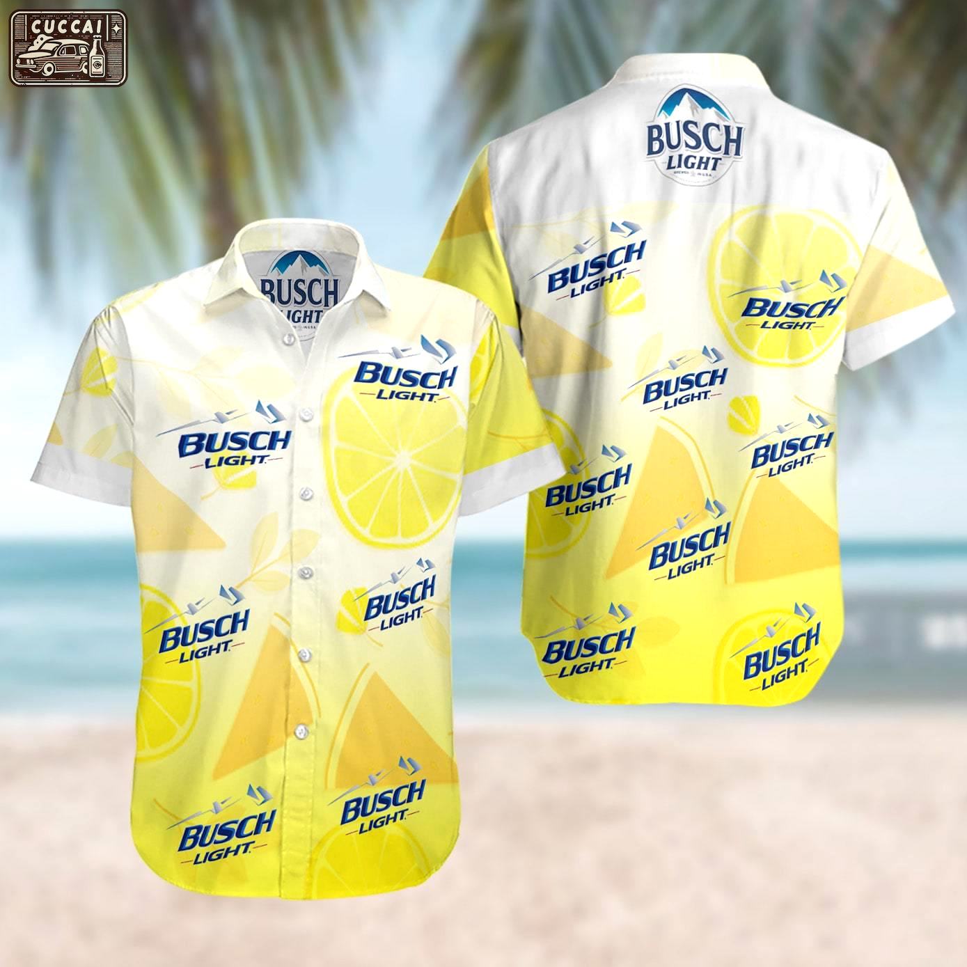 Busch light summer hawaiian beach shirt Hawaii Shirt Shorts & Flip Flops