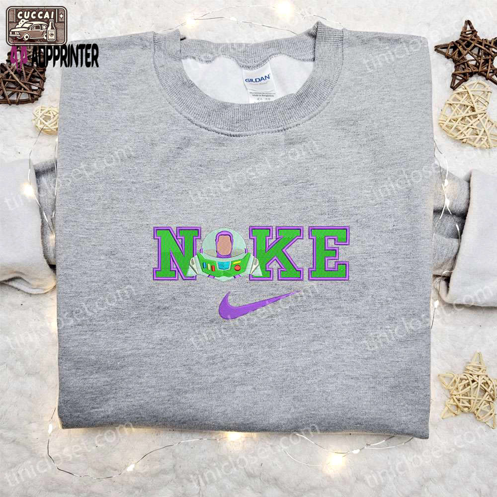 Buzz lightyear x nike cartoon embroidered sweatshirt: best nike-inspired birthday gift idea Embroidered Shirt