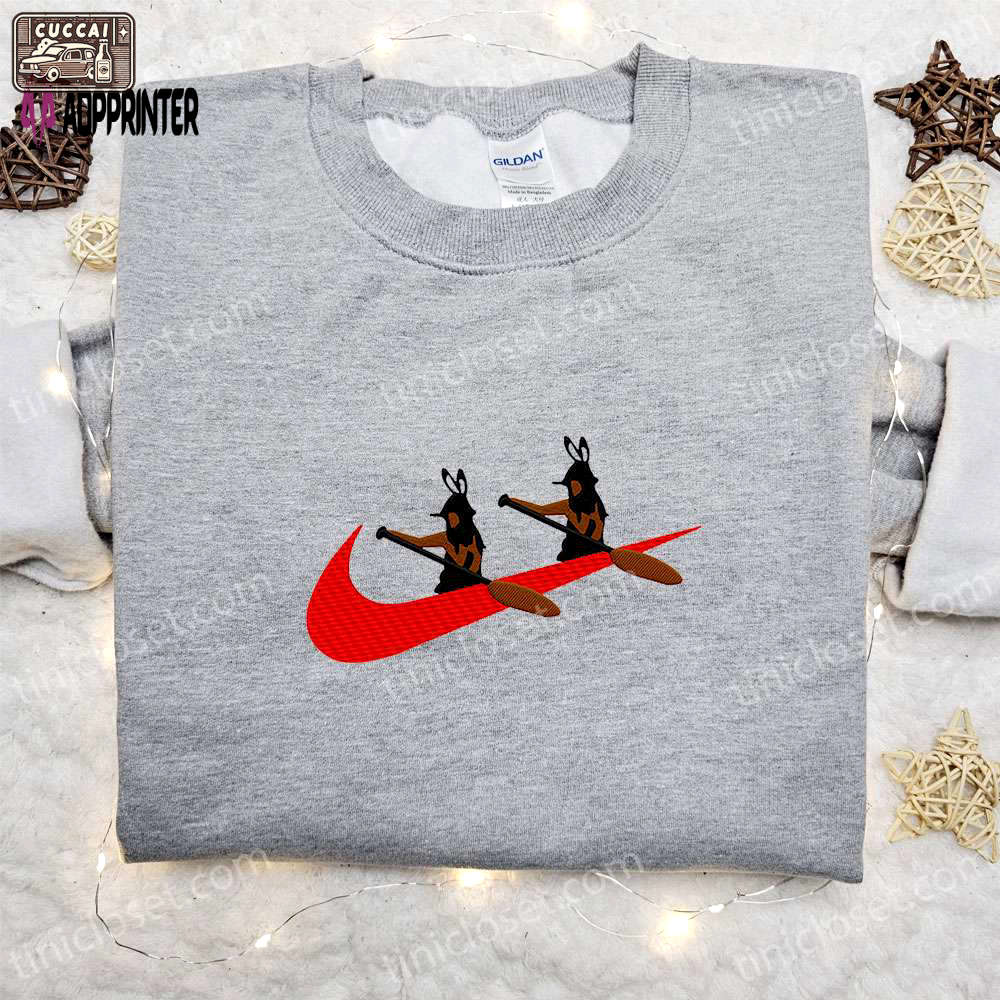 Canoe x nike embroidered shirt: best family gift nike inspired design Embroidered Shirt