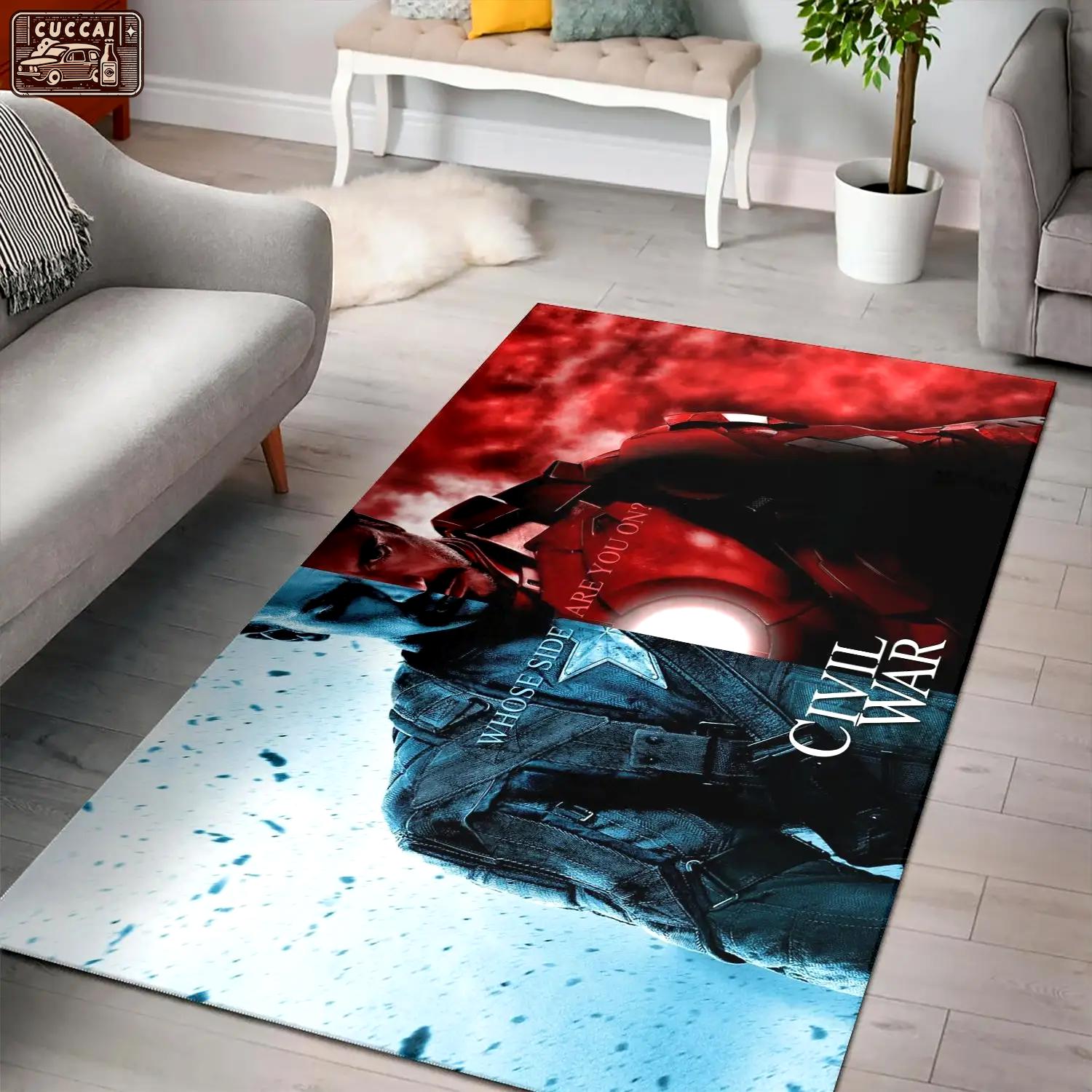 Captain american civil war area rug living room rug home decor 2003274 Rectangle Rug