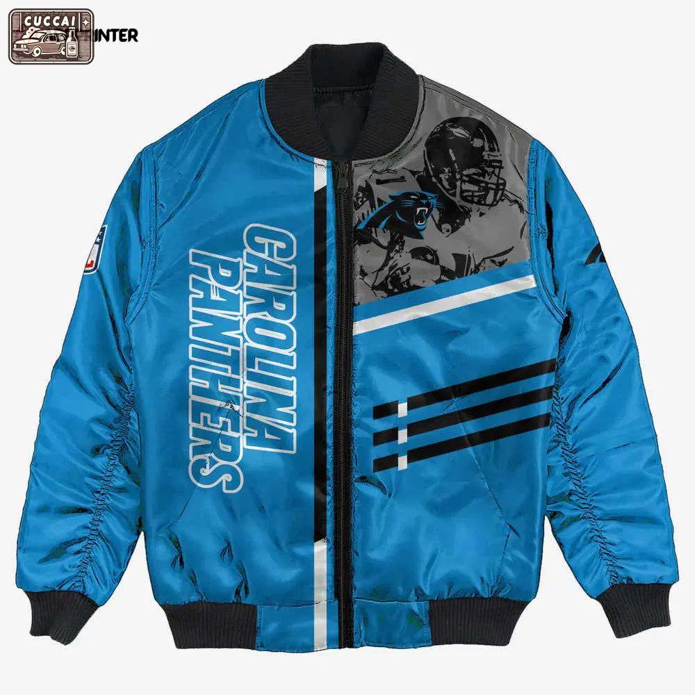 Carolina panthers bomber jacket 3d printed personalized football for fan Bomber Jacket