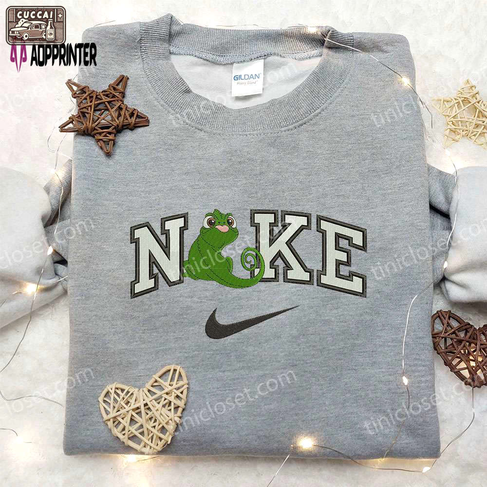 Chameleon x nike embroidered shirt: animal & custom design for a unique style Embroidered Shirt