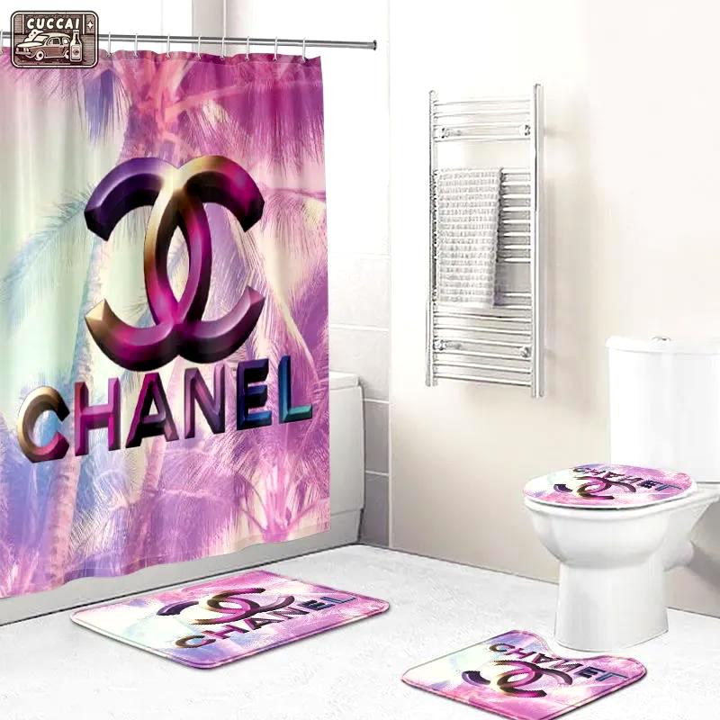 Chanel galaxy coco bathroom set luxury fashion brand home decor bath mat hypebeast Bathroom Set