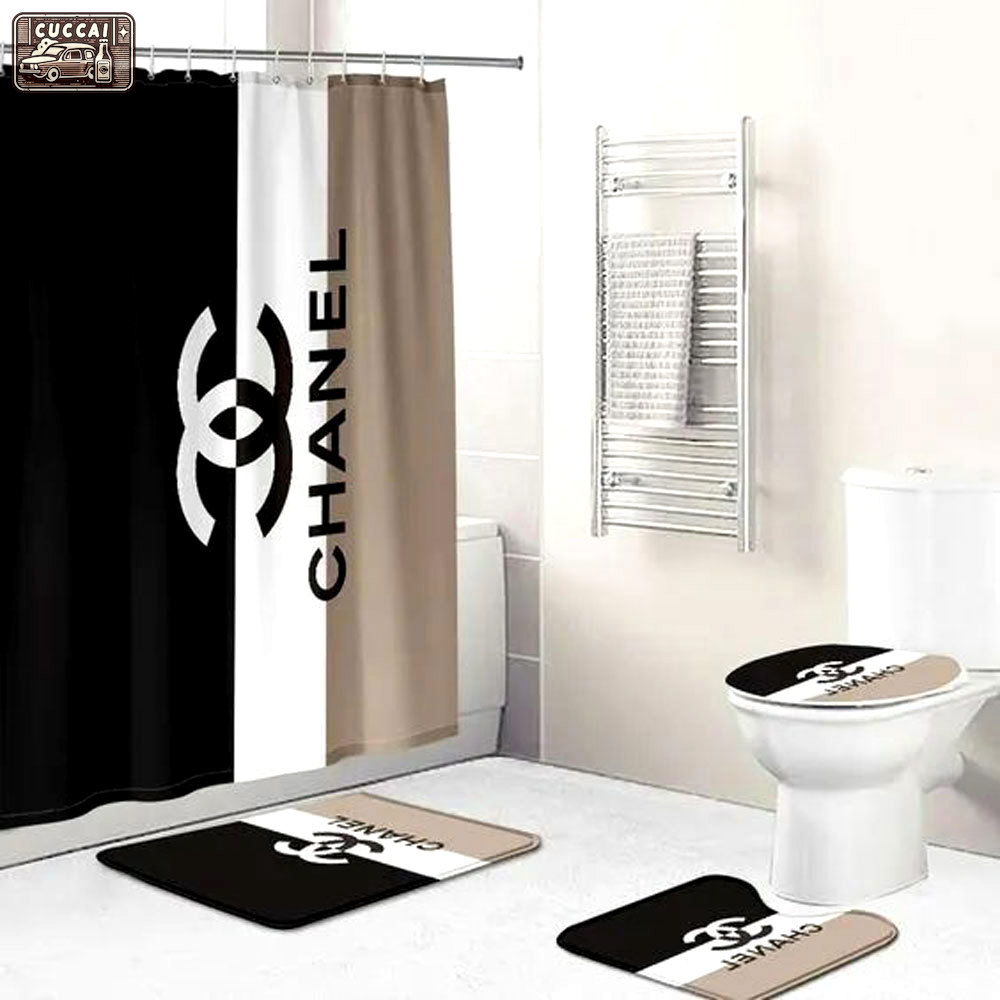 Chanel home decor bath mat luxury fashion brand hypebeast bathroom sets Bathroom Set